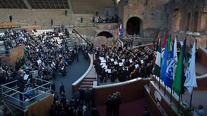 Konzert im Amphitheater in Taormina.