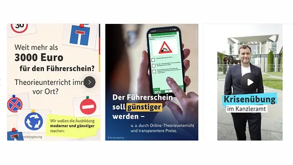 Auszug aus den Sozialen Medien der Bundesregierung
