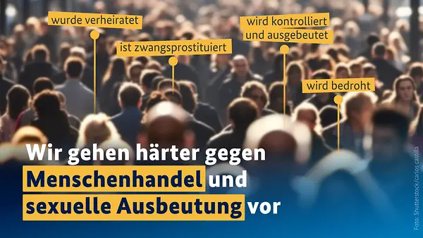 Grafik zum Kampf gegen Menschenhandel
