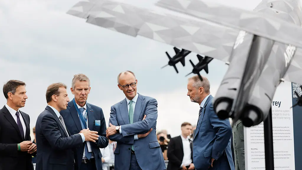 Le chancelier fédéral Friedrich Merz à l’ILA.