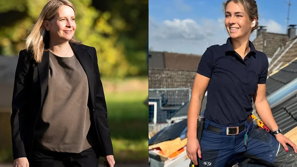 Collage Bundesministerin Verena Hubertz und Chiara Monteton