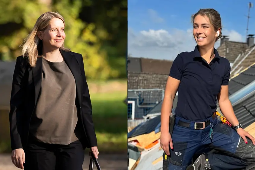 Collage Bundesministerin Verena Hubertz und Chiara Monteton
