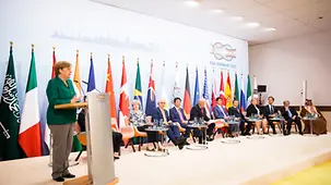 Anschließend hält Merkel beim Women's Entrepreneurship Facility-Event im Rahmen des G20-Gipfels eine Rede.