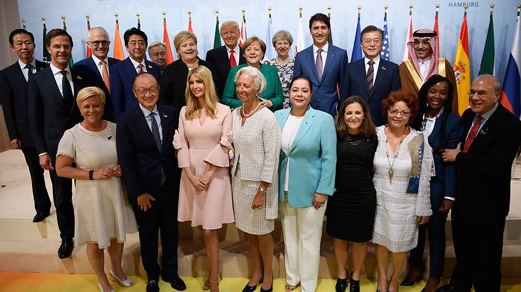 Gruppenfoto vom Women's Entrepreneurship Facility-Event im Rahmen des G20-Gipfels.