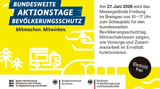Grafik zum Bevölkerungsschutztag 2026.
