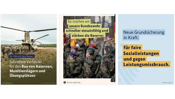 Grafik Soziale Medien der Bundesregierung