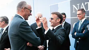 Bundeskanzler Friedrich Merz und der französische Präsident Emanuel Macron.