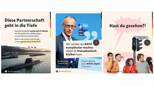 Grafik Bundesregierung in den Sozialen Medien