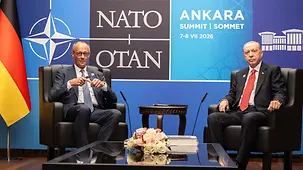 Le chancelier Friedrich Merz et le président turc Recep Tayyip Erdoğan