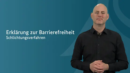 Startbild Erklärung zur Barrierefreieheit - Schlichtung
