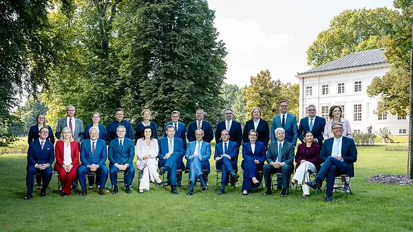 Die Kabinettsmitglieder bei der Kabinettsklausur
