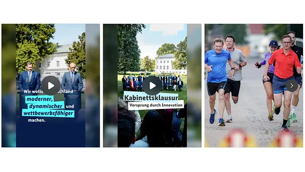 Grafik: Die Bundesregierung in den Sozialen Medien