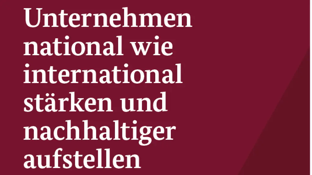 Unternehmen stäken und nachhaltig aufstellen