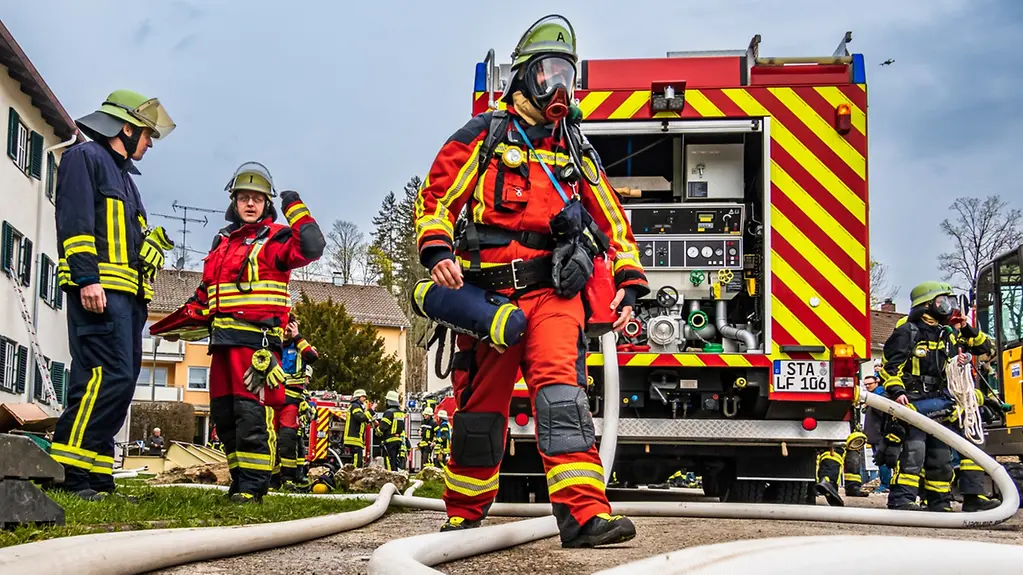 Feuerwehr im Einsatz.