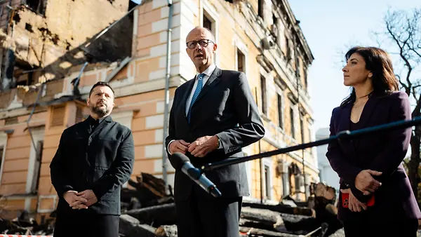 Reise des Bundeskanzlers Friedrich Merz in die Ukraine in Begleitung von Bundesministerin Reiche