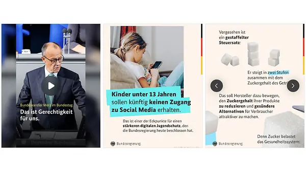 Grafik Bundesregierung in den Sozialen Medien