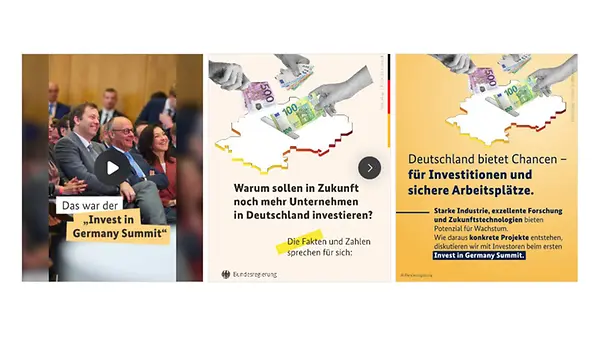 Grafik Bundesregierung in den Sozialen Medien