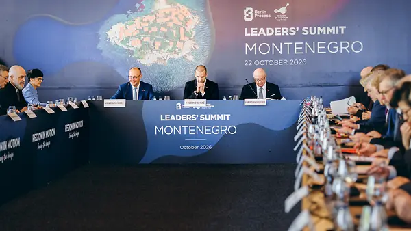 Bundeskanzler Friedrich Merz beim Berlin-Prozess-Gipfel / Reise nach Montenegro 2026
