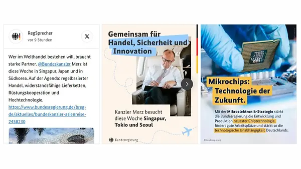 Grafik Bundesregierung in den Sozialen Medien