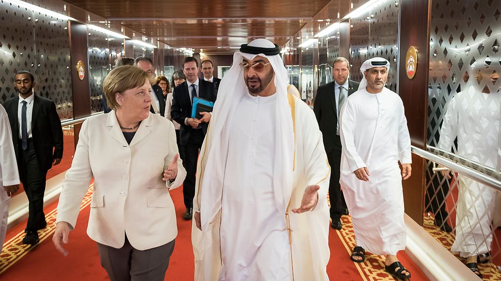Angela Merkel et le prince héritier d’Abou Dhabi