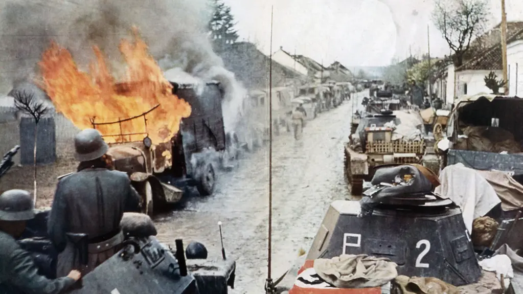 Chars allemands lors de l'opération Barbarossa sur le front de l'Est en 1941
