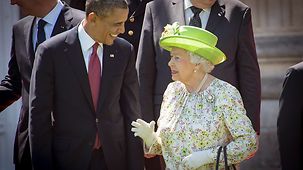 US-Präsident Barack Obama im Gespräch mit Queen Elizabeth II.