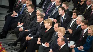 The heads of state and government of the European Union in the town hall