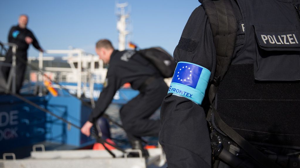 Bundespolizisten im Einsatz für Frontex auf der griechischen Insel Samos