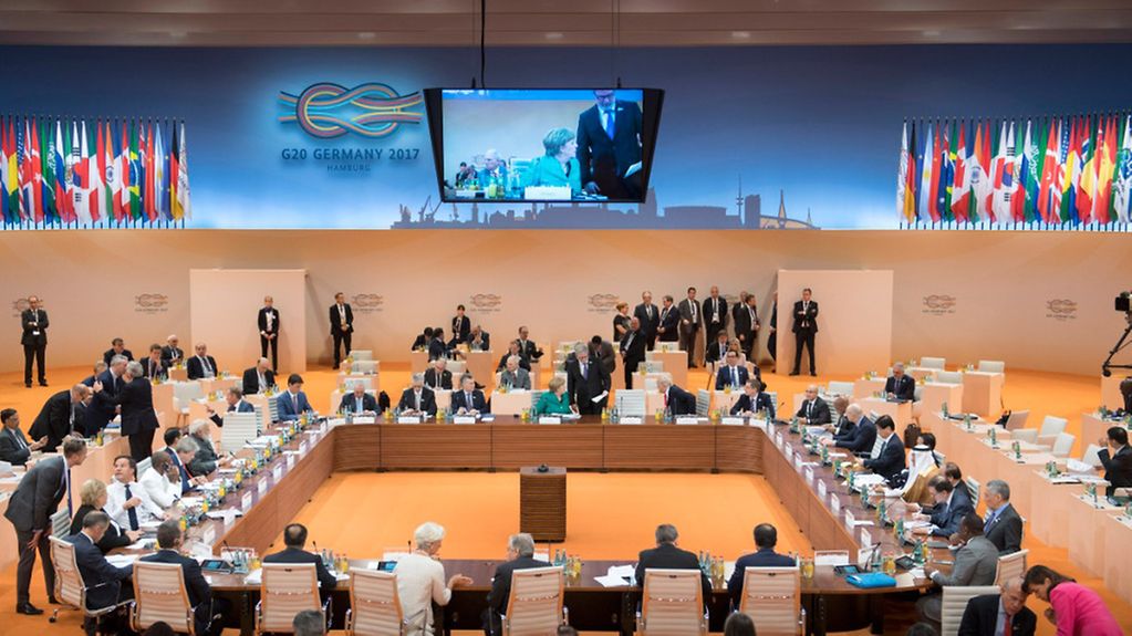 Dritte Arbeitssitzung des G20-Gipfels zum Thema Partnerschaft mit Afrika, Migration und Gesundheit