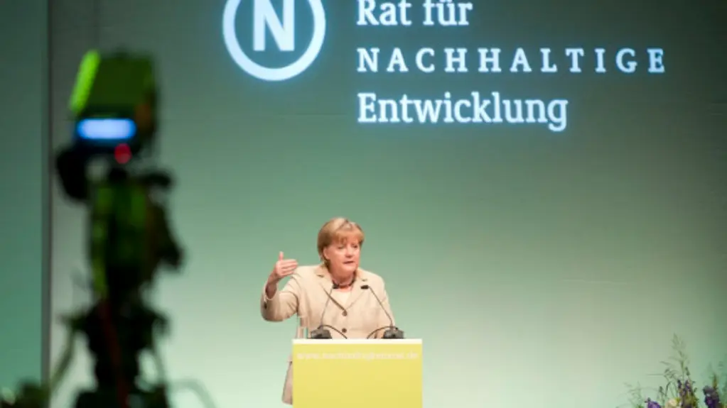 Merkel am Rednerpult