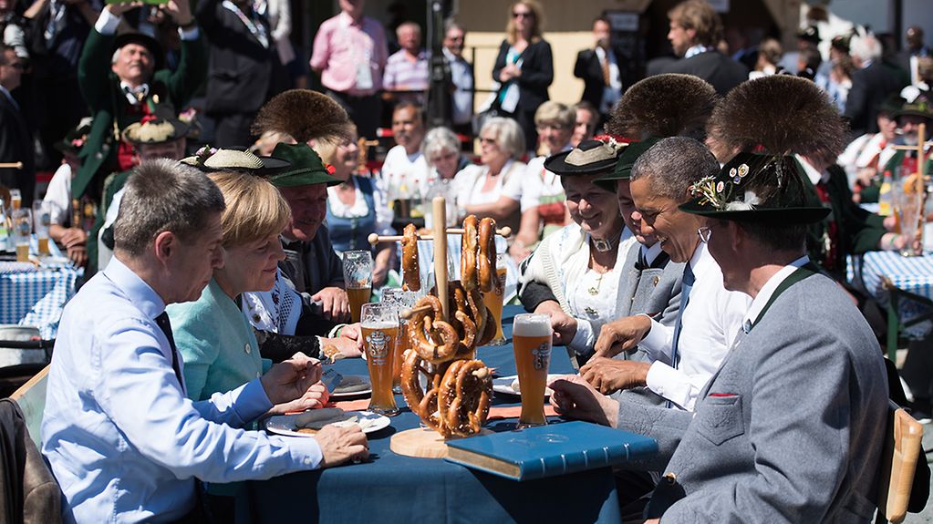 Bundeskanzlerin Merkel und US-Präsident Obama treffen sich in Krün.