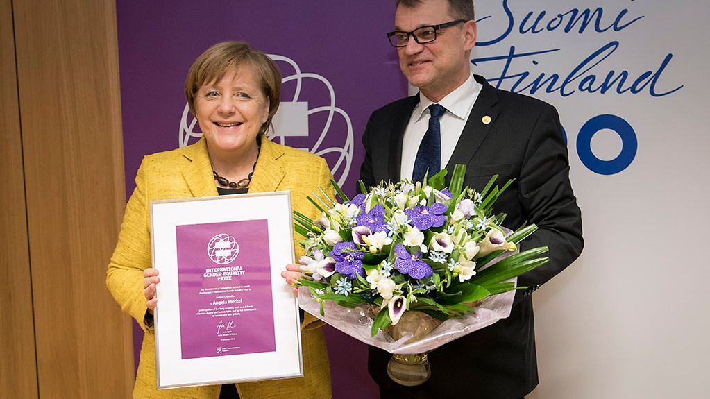Bundeskanzlerin Merkel und der finnische Ministerpräsident Sipilä