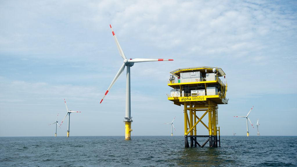 Alpha Ventus ist der erste deutsche Offshore Windpark.