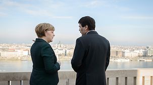 Bundeskanzlerin Angela Merkel und der ungarische Präsident János Áder.