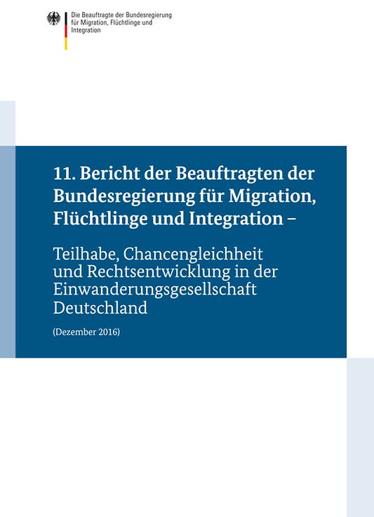 Titelseite des 11. Berichts der Integrationsbeauftragten