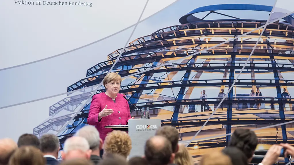 Bundeskanzlerin Angela Merkel spricht auf dem Arbeitnehmerkongress der Arbeitnehmergruppe der CDU/CSU-Fraktion im Deutschen Bundestag.