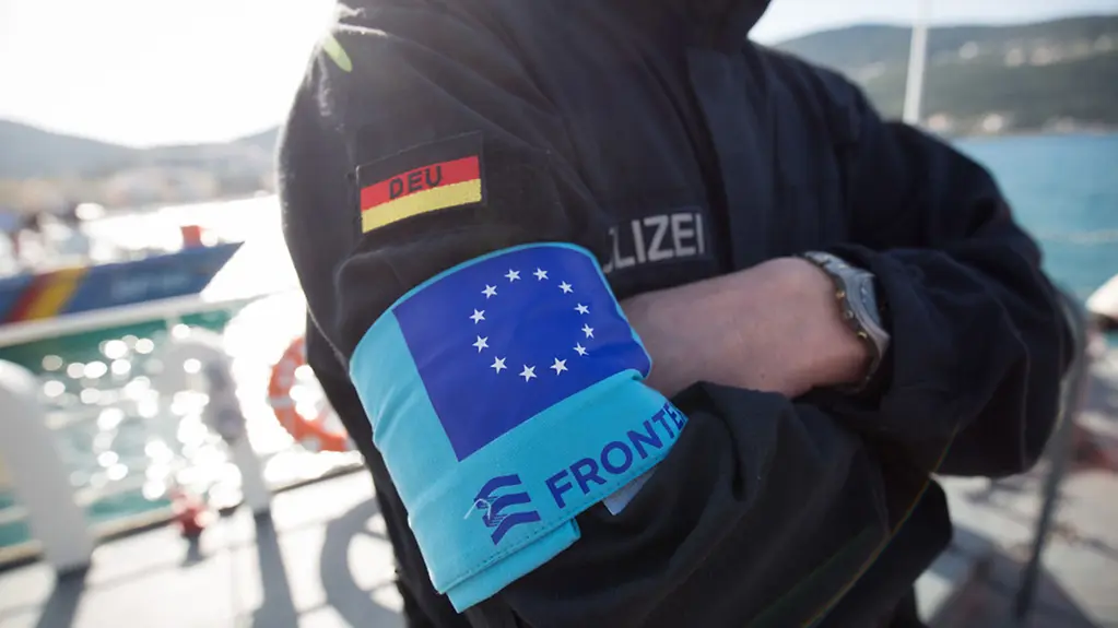 Ein Beamter der Bundespolizei.