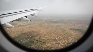 Africa, seen through an aircraft window