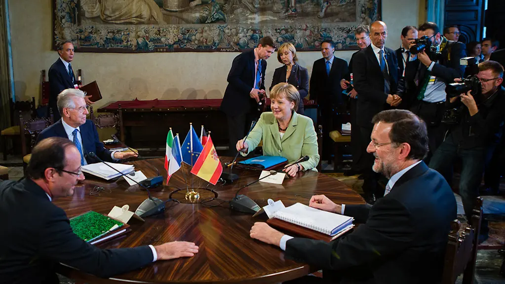 Merkel in Rom beim Vierertreffen