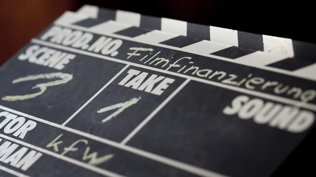 Eine Filmklappe.