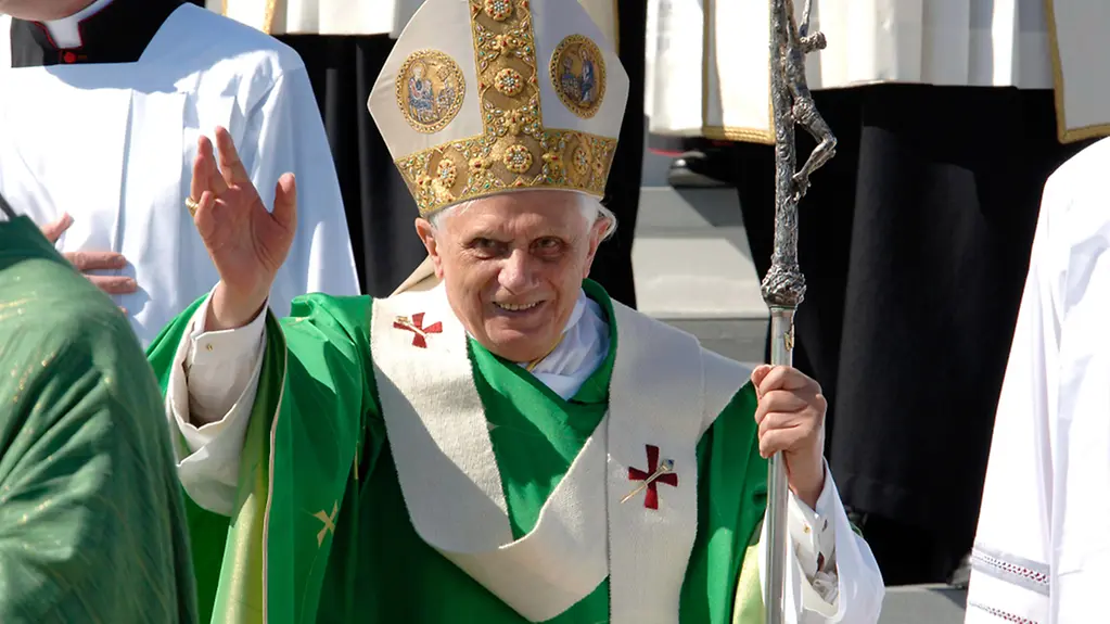 Pope Benedict XVI at an open air mass in 2006
