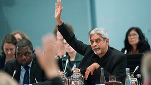 His address looked at global mental health: Professor Vikram Patel from the Indian Public Health Foundation and the London School of Hygiene and Tropical Medicine.