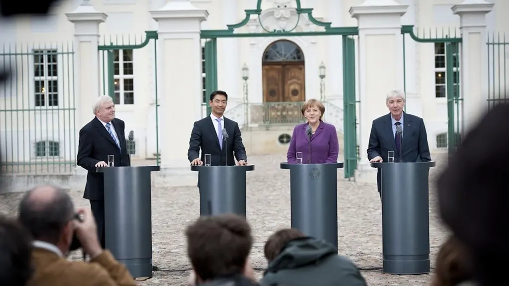 Pressekonferenz Merkel Meseberg