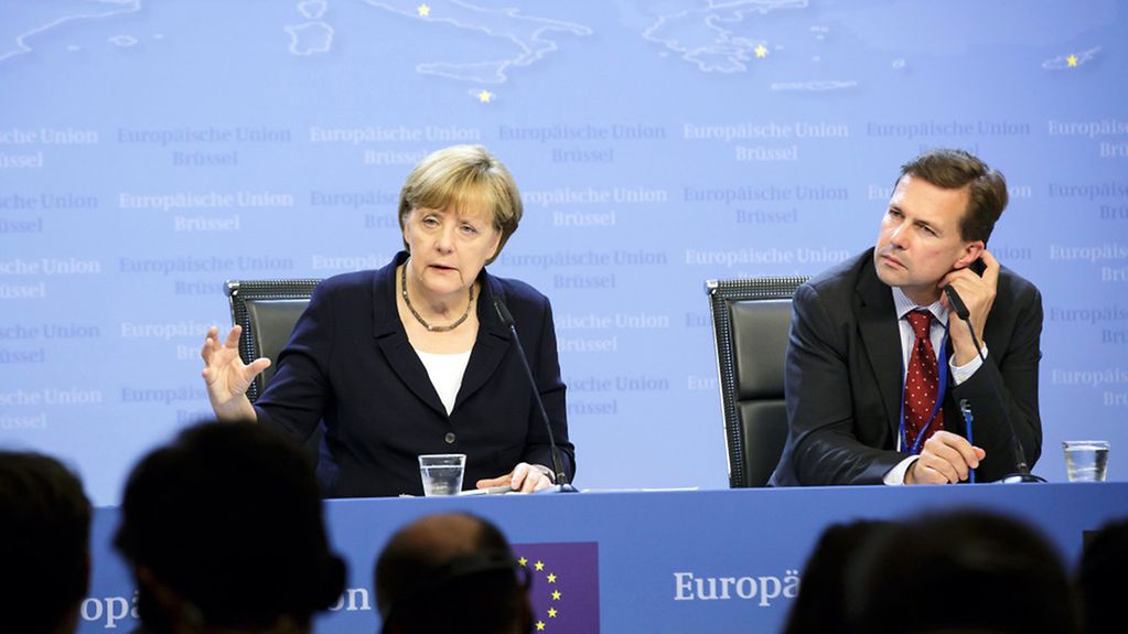 Pressekonferenz mit Bundeskanzlerin Merkel