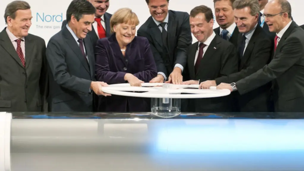 Inbetriebnahme der Nord Stream-Pipeline 2011