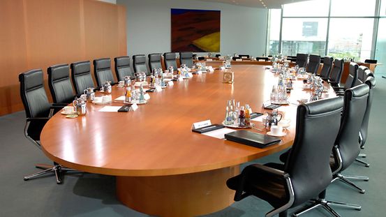 La table de Conseil des ministres fédéral