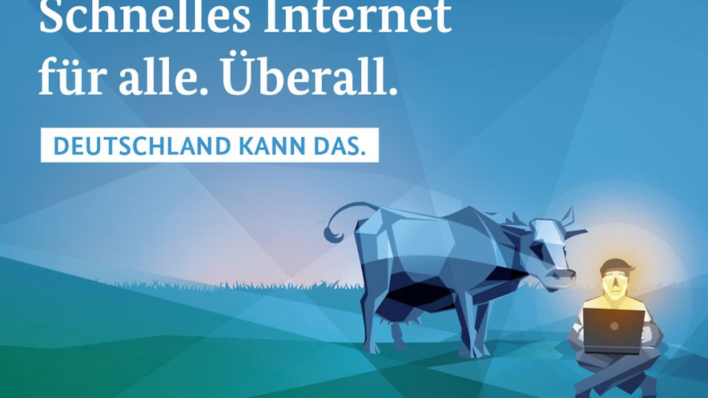 Poster zur Anzeigenkampagne Digitale Agenda: Schnelles Internet für alle. Überall