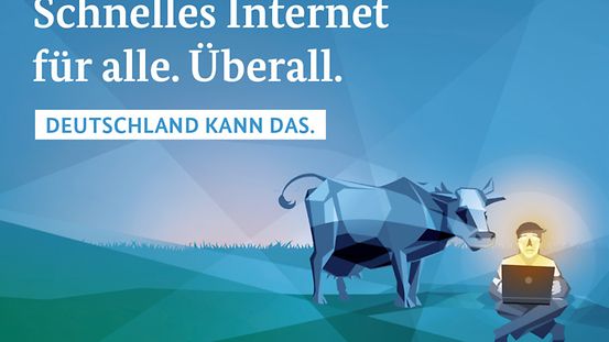 Poster zur Anzeigenkampagne Digitale Agenda: Schnelles Internet für alle. Überall