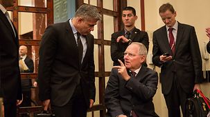 Federal Finance Minister Wolfgang Schäuble and Israeli Finance Minister Yair Lapid.