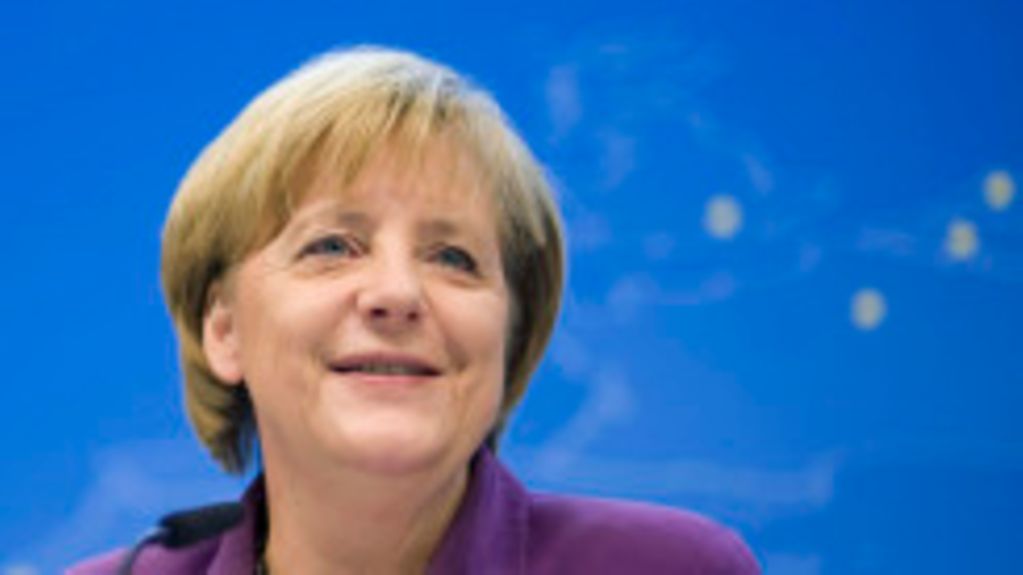 Bundeskanzlerin Angela Merkel waehrend einer Pressekonferenz zu den Ergebnissen des Europaeischen Rats.